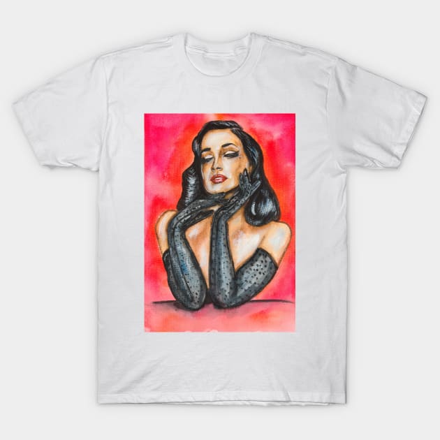 Dita Von Teese T-Shirt by Svetlana Pelin